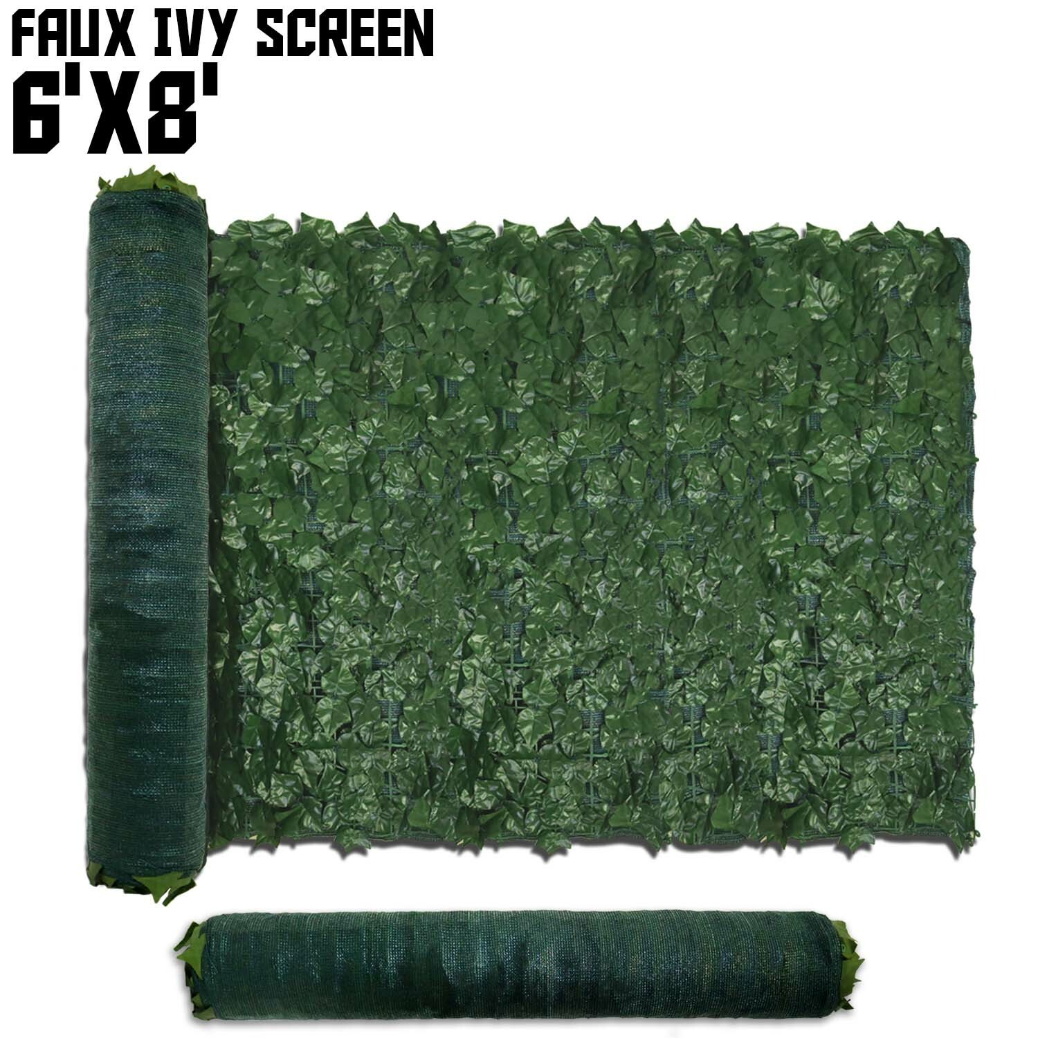 6ft Artificial Hedge Faux Ivy Leaves Privacy Fence Screen Garden Home Wall Decor