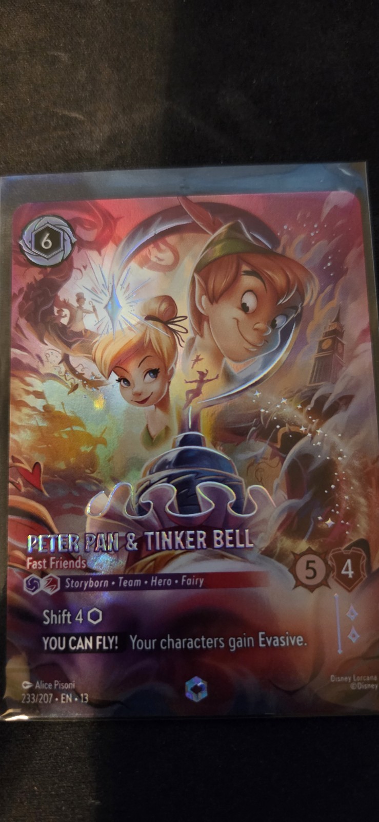 Disney Lorcana Peter Pan and Tinker Bell Enchanted - Fast Friends- #233