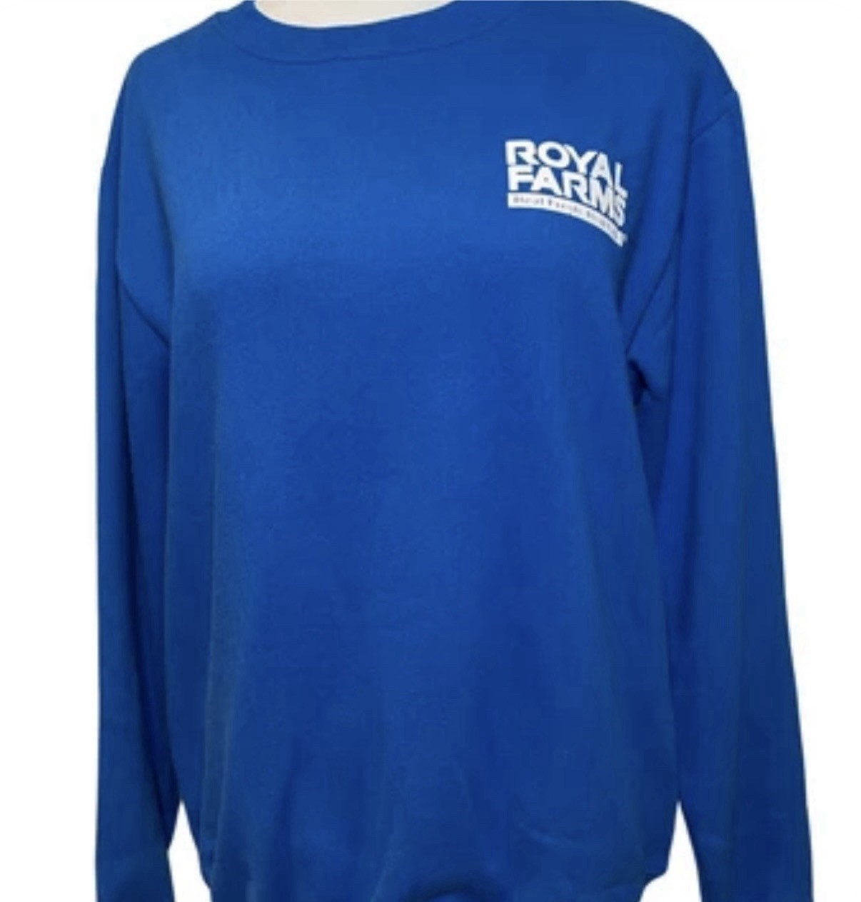 ROYAL FARMS RoFo Blue Crewneck Sweatshirt XXL Unisex  NEW