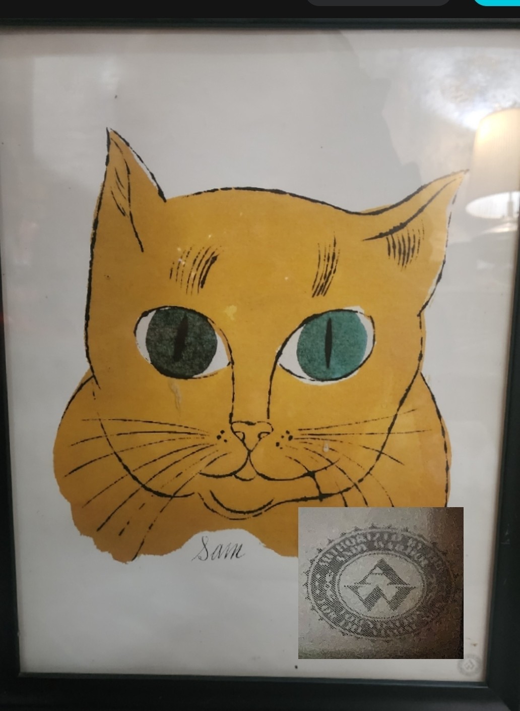 ANDY WARHOL RARE VINTAGE 1991  25 Cats Named Sam, Seal of FOUNDATION 