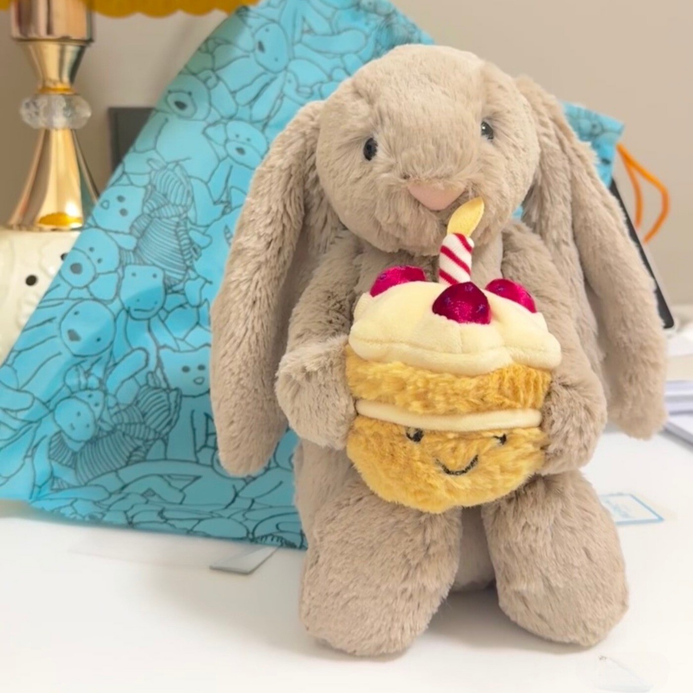for Jellycat Cute Bashful Beige Bunny Birthday Bunny Soft Stuffed Toys Doll Gift
