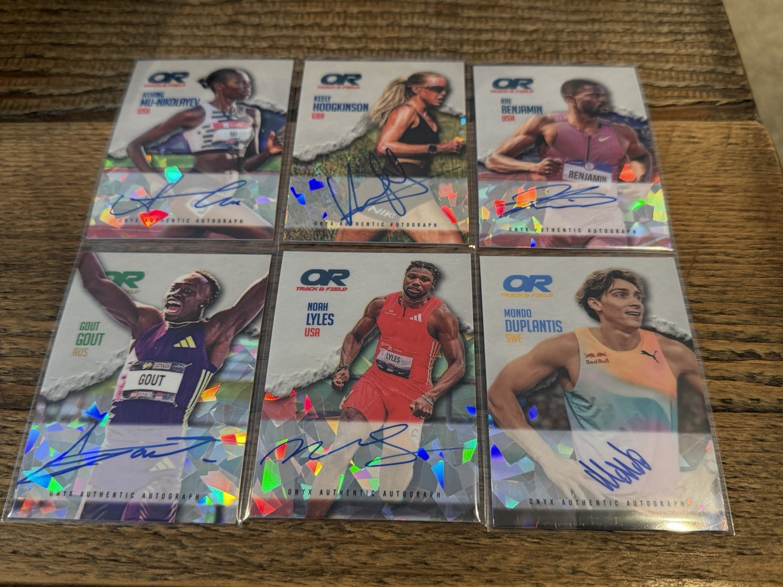 2026 Onyx Rips Track Field Complete 36 Card Autograph Set Mondo Duplantis Gout