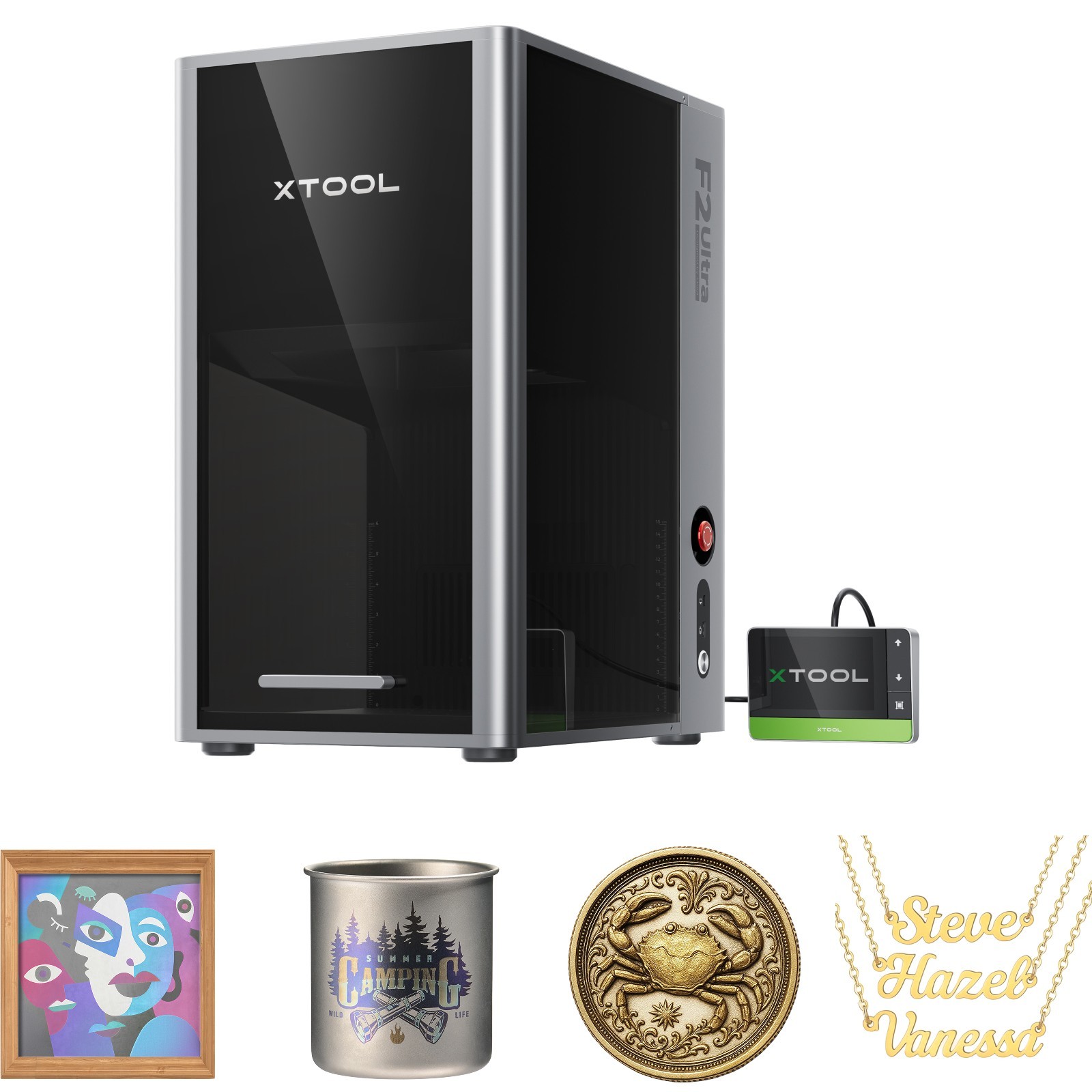 xTool F2 Ultra Single 60W MOPA Fiber Laser Engraver, 100+ Color Metal Engraving