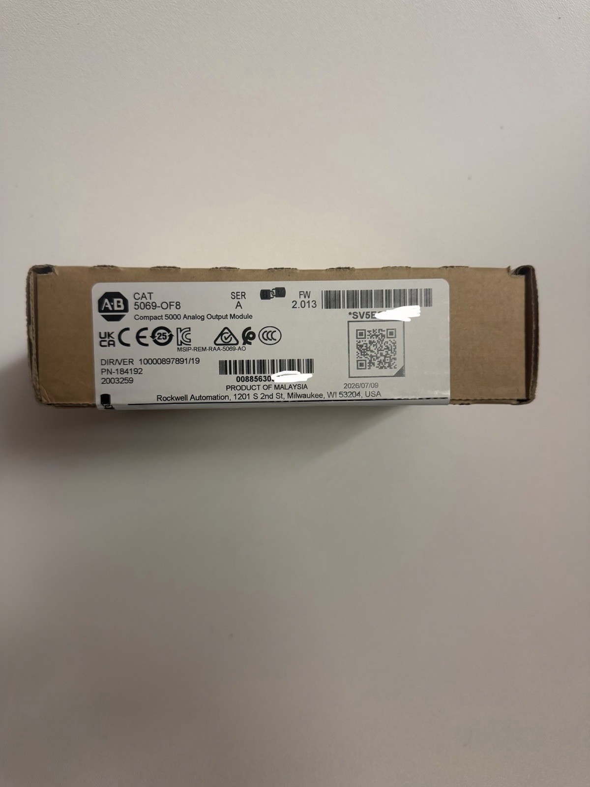 Allen-Bradley 5069-OF8 Compact 5000 Analog Output Module Allen-Bradley 5069-OF8 Compact 5000 Analog Output Module