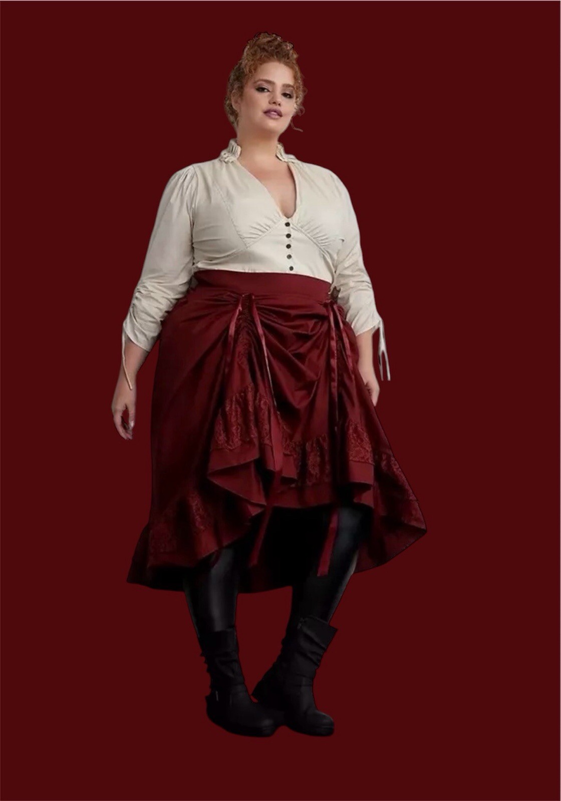 NEW Torrid 6 6X Steampunk Saloon Dress Poplin Cosplay Victorian Plus Size 30 NWT