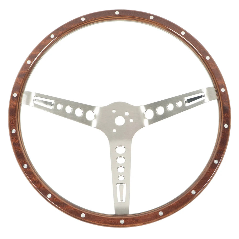 Steering Wheel Retro Mustang 3-Spoke Wood 15\