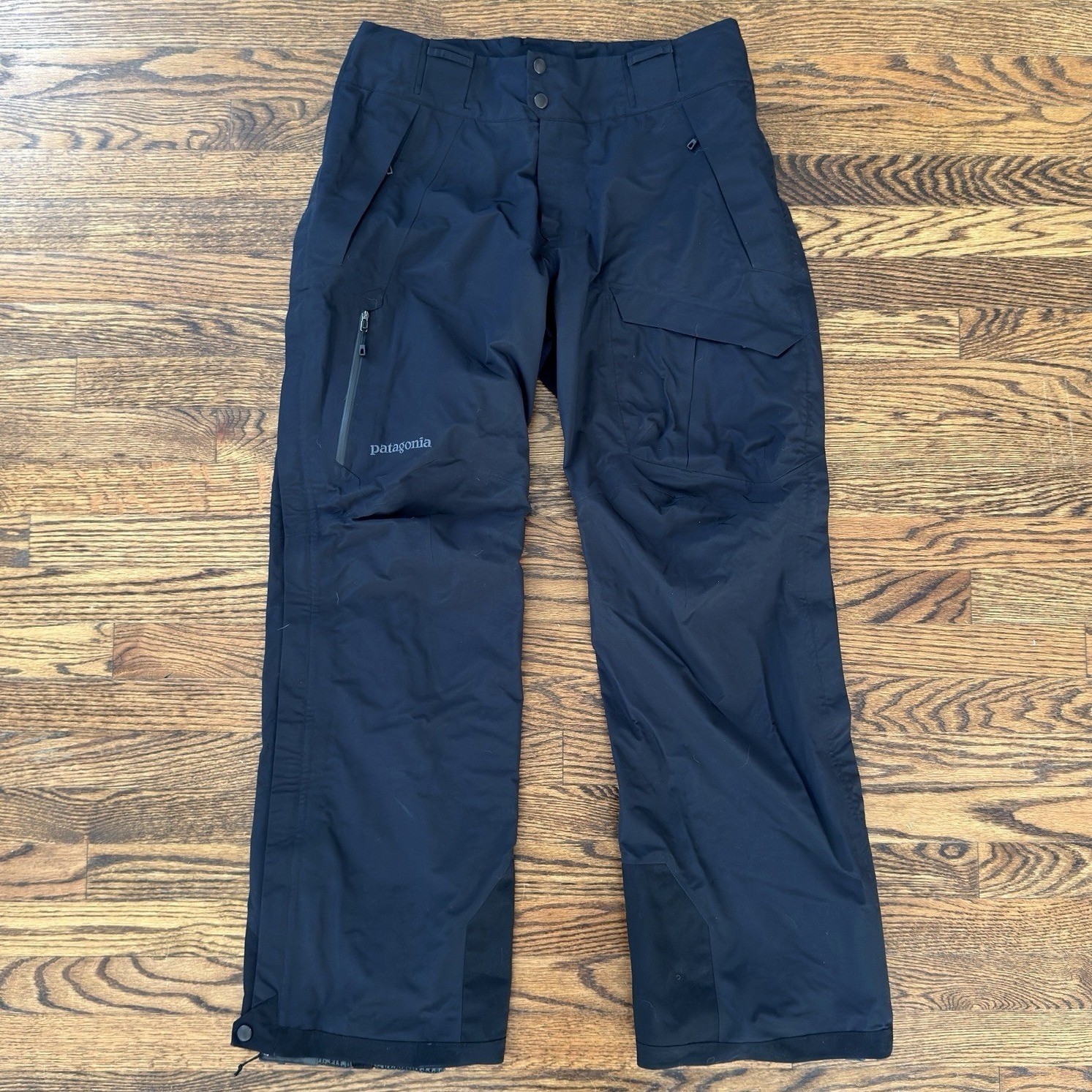 Patagonia Gore-Tex Men\'s Powder Bowl Black Ski Snowboard Snow Pants - Medium