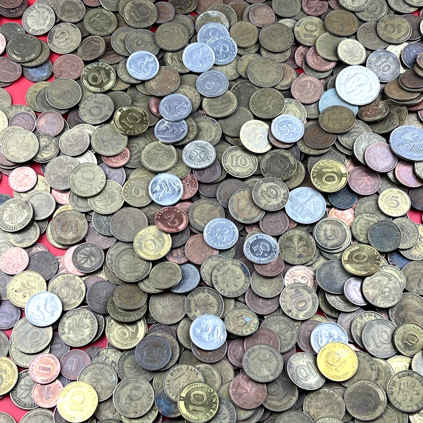 1 LB Bulk Lot ~130 Random German Coins 🇩🇪