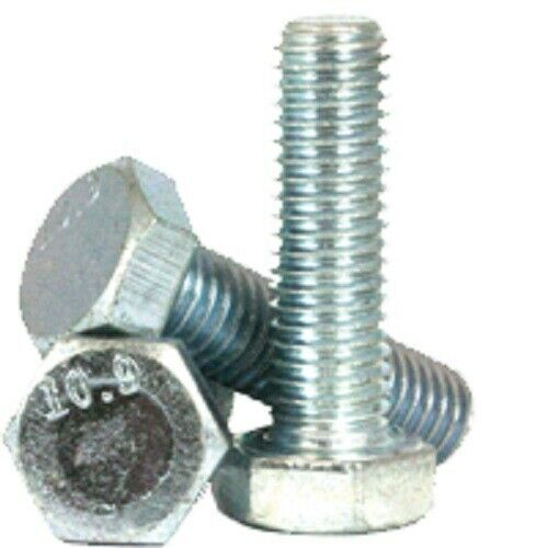 M12-1.75 X 35MM DIN 933 Coarse Hex Cap Screw 10.9 Zinc Plated
