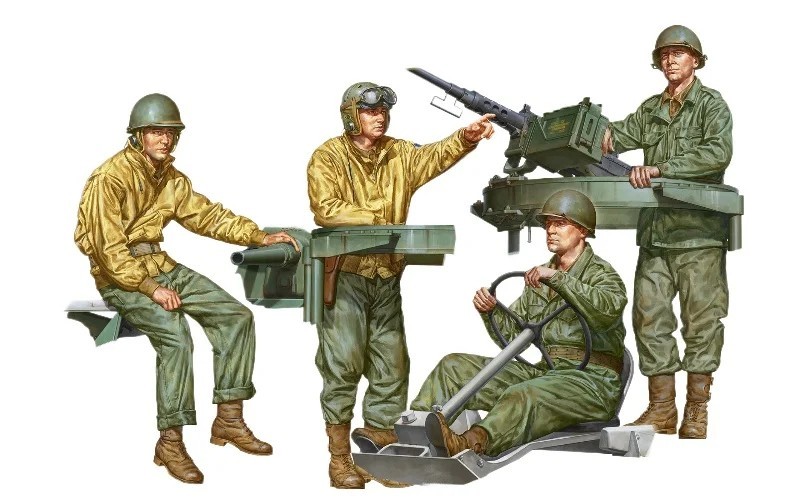 1/16 US M8 Armored Vehicle Crew RESIN FIGURE MODEL KIT Unassembled Unpainted NEW