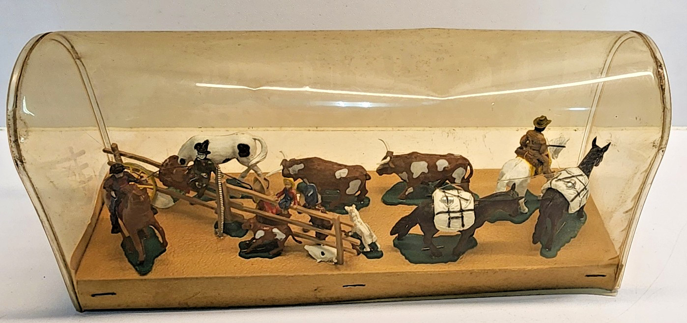 Vintage 1950s Revell Factory Built Model Store Display Western Figures Set