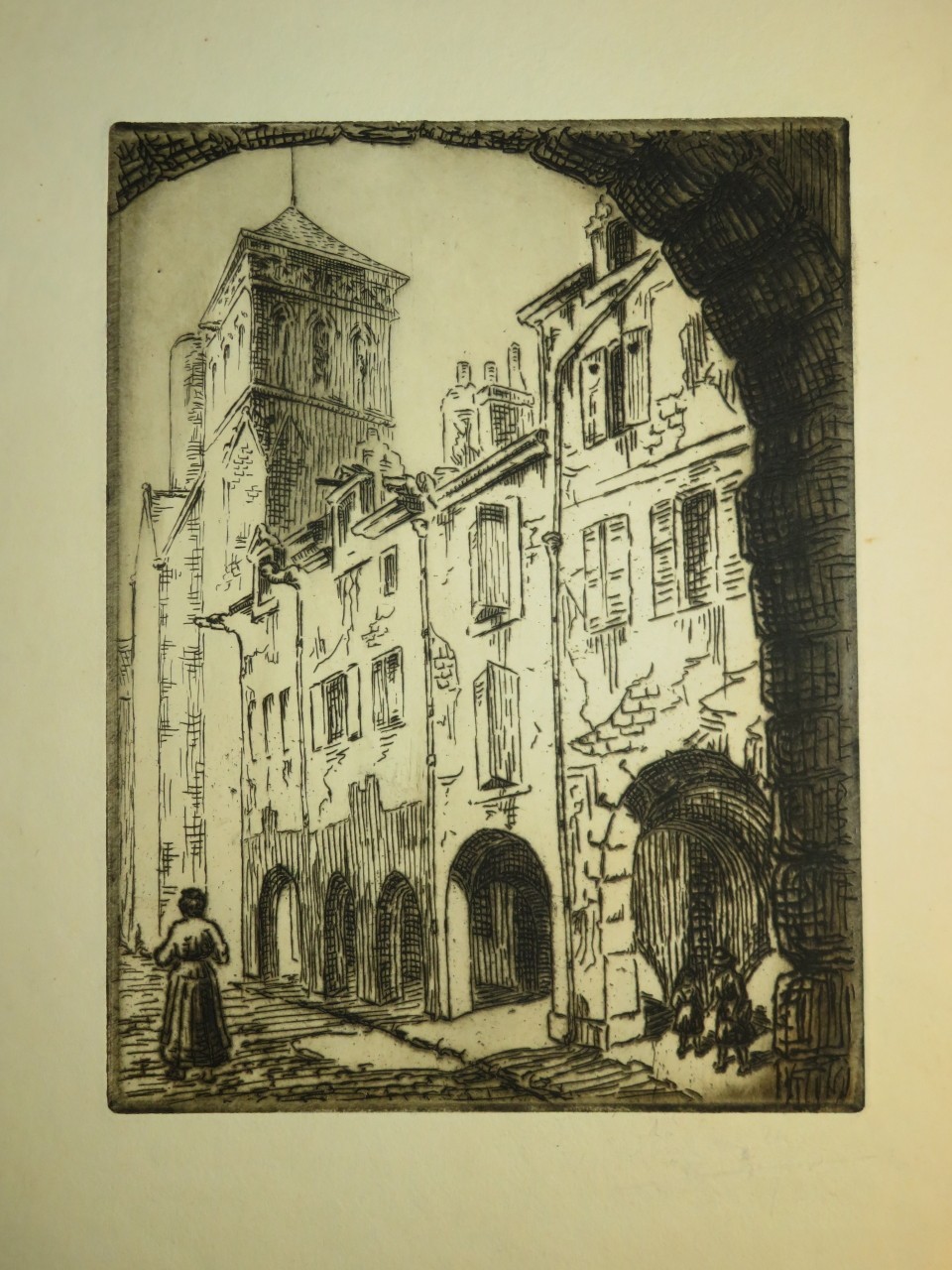 FRENCH SCHOOL XX RARE ENGRAVING EAU FORTE LA ROCHELLE CHARENTE MARITIME 1920 FRENCH SCHOOL XX RARE ENGRAVING EAU FORTE LA ROCHELLE CHARENTE MARITIME 1920