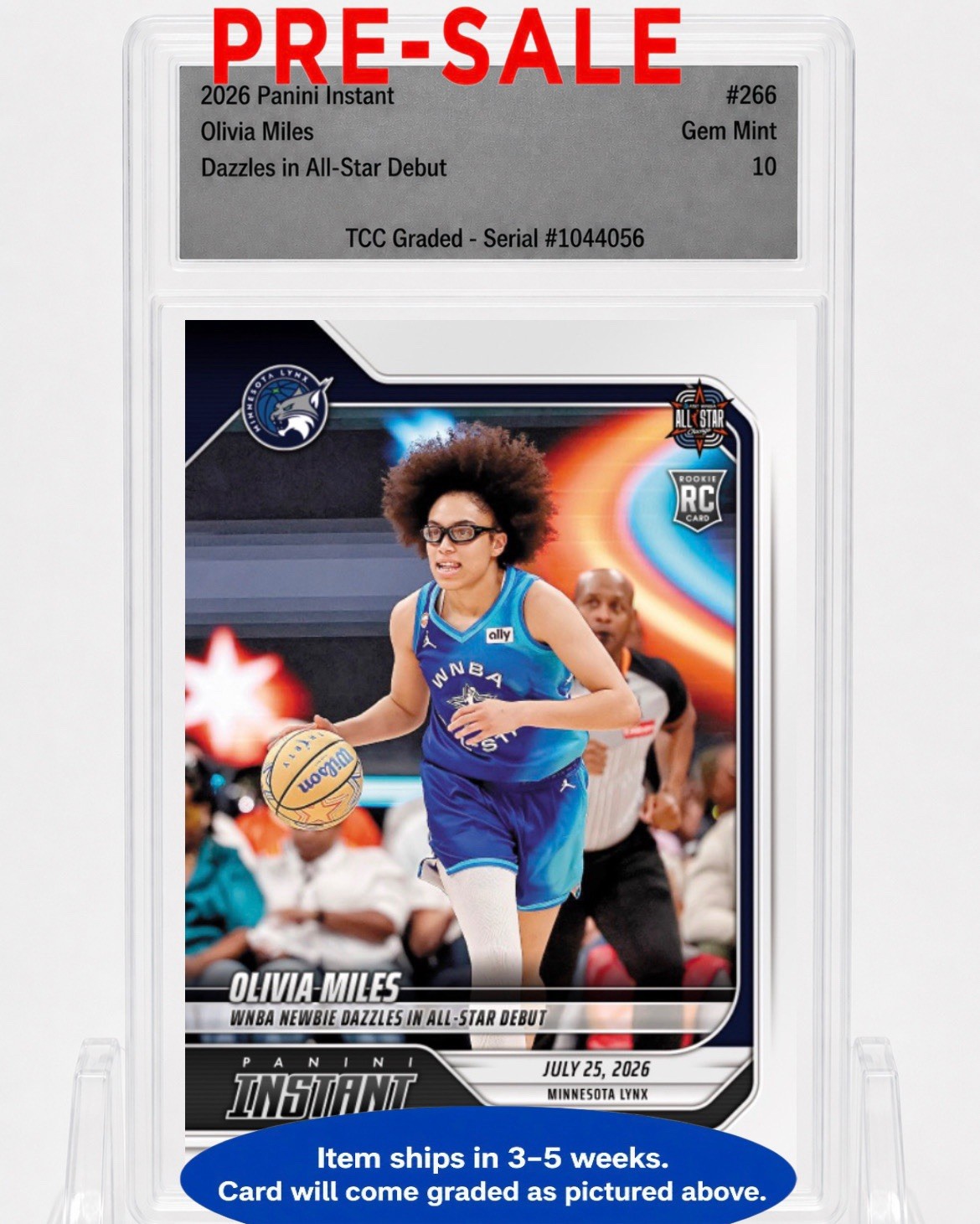 Presale 2026 Panini Instant WNBA All-Star Debut Olivia Miles TCC Graded Gem 10