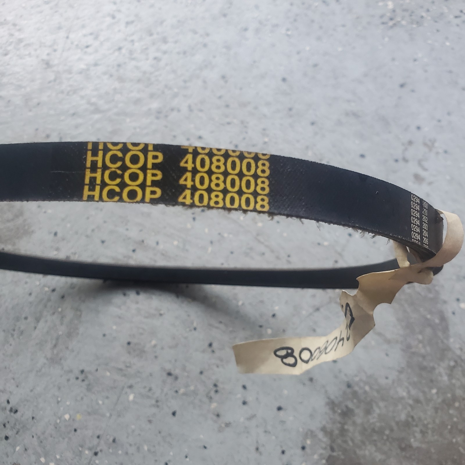 HCOP HCOP 408008, 532408008 Impeller Belt NOS HCOP HCOP 408008, 532408008 Impeller Belt NOS