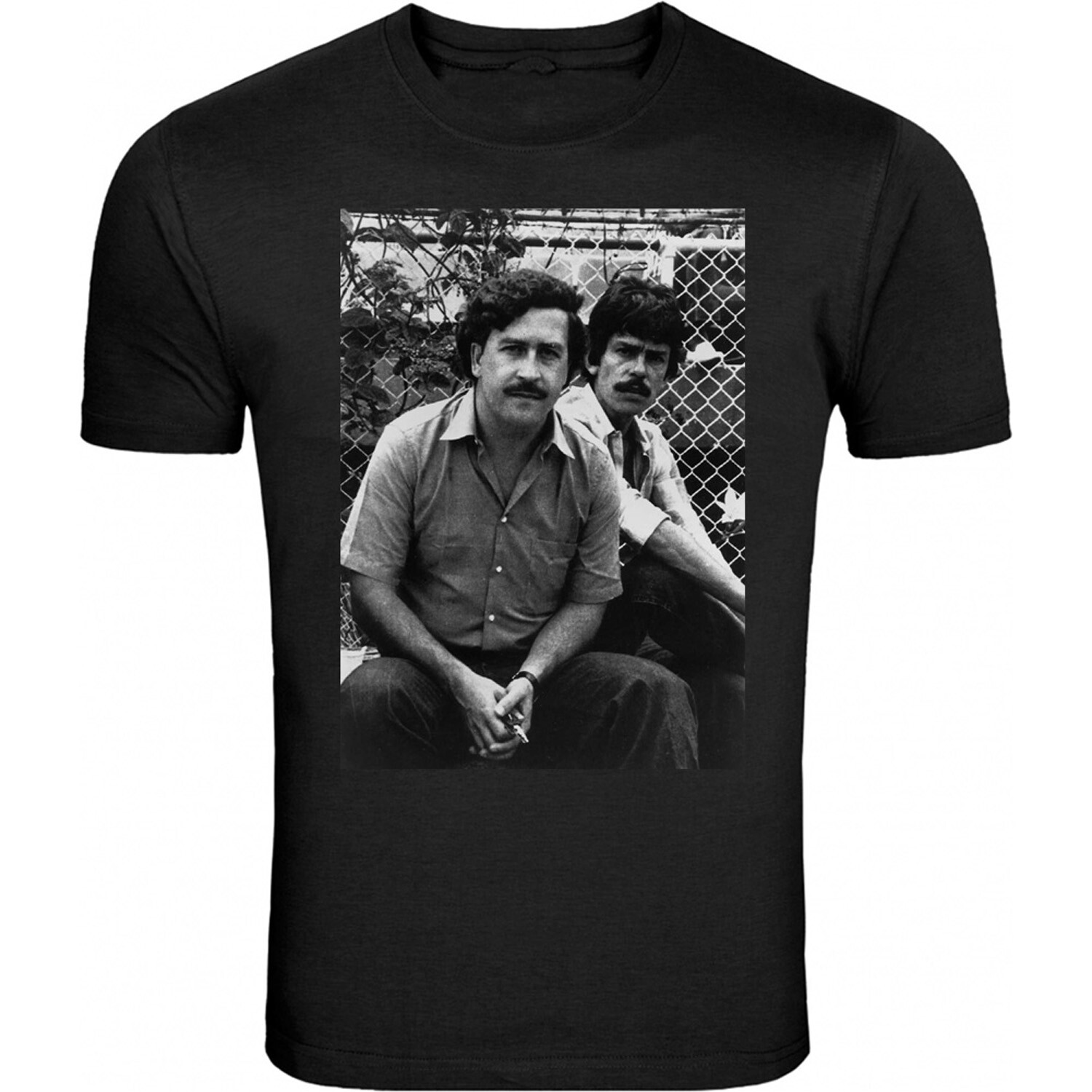 Pablo Escobar with his cousin Plata o Plomo Columbian Drug T-shirt Narcos S-5XL 