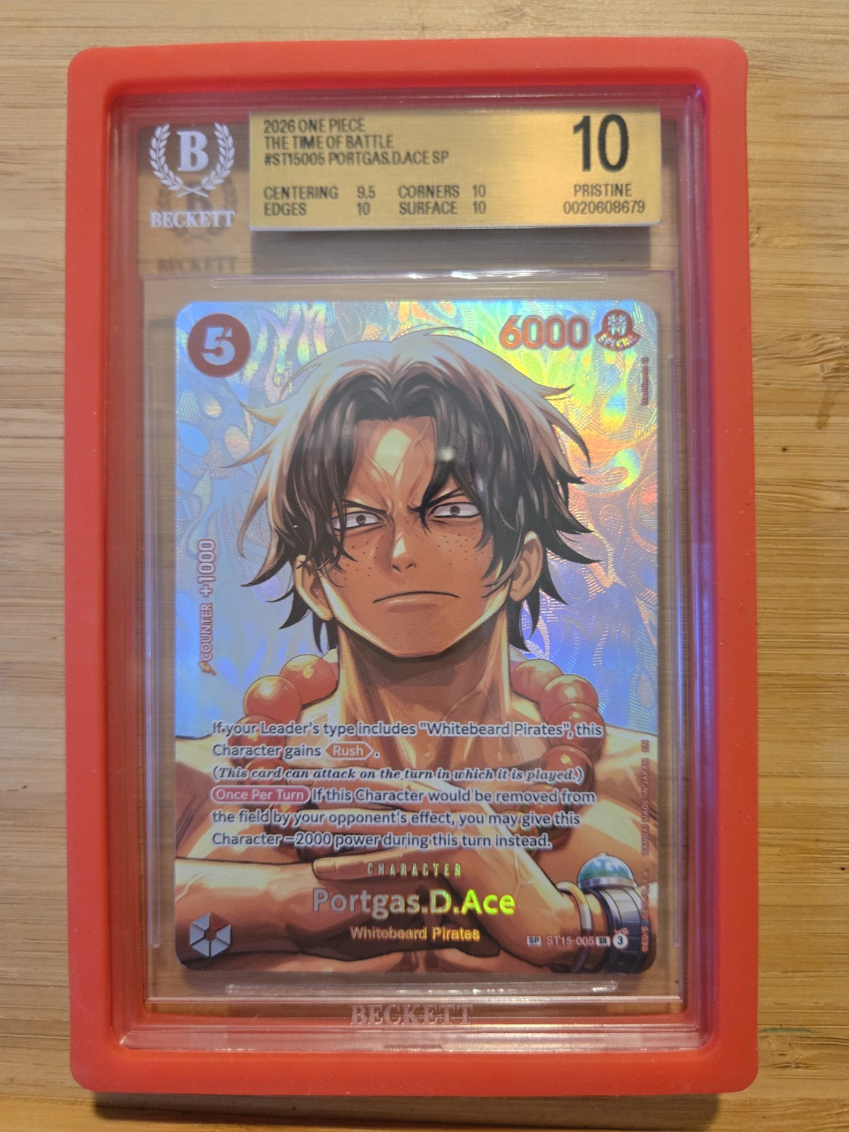 PORTGAS D. ACE ST15-005 SP BGS 10 PRISTINE Op16 Not Psa 10 PORTGAS D. ACE ST15-005 SP BGS 10 PRISTINE Op16 Not Psa 10