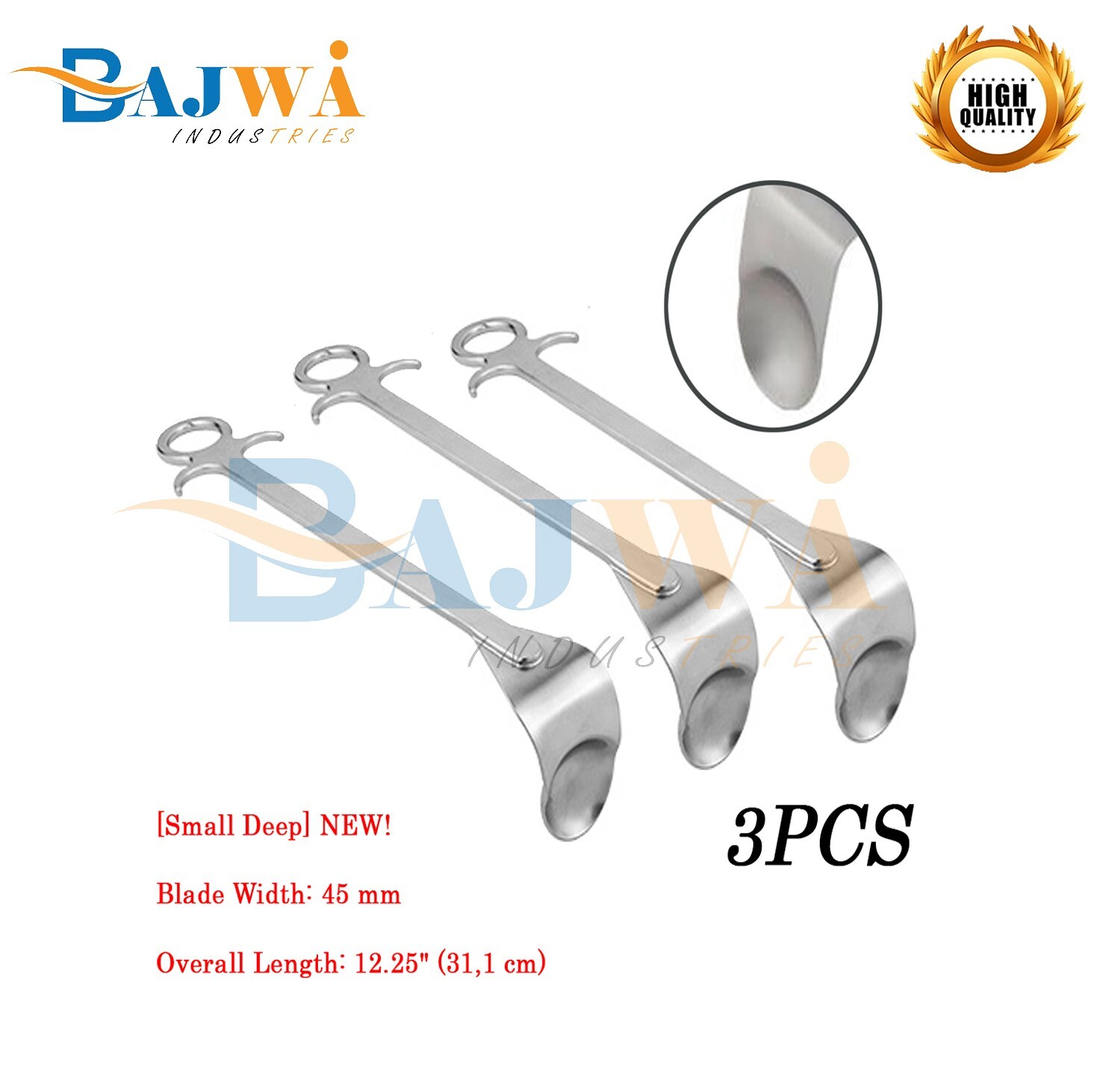 3 Pcs Small Browne Deltoid Retractor Orthopedic Surgical Instruments