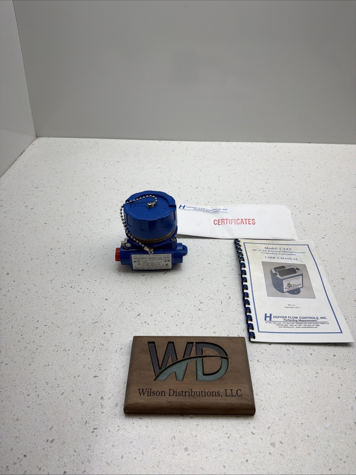3-2-2-X-DC-X-E3-X Hoffer Flow Controls XD-I80 With Paperwork