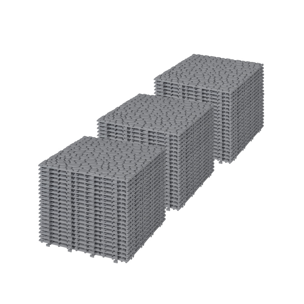 60pcs 12 x12 Inch Gray Interlocking Deck Tiles Plastic Anti-slip Bathroom Shower 60pcs 12 x12 Inch Gray Interlocking Deck Tiles Plastic Anti-slip Bathroom Shower