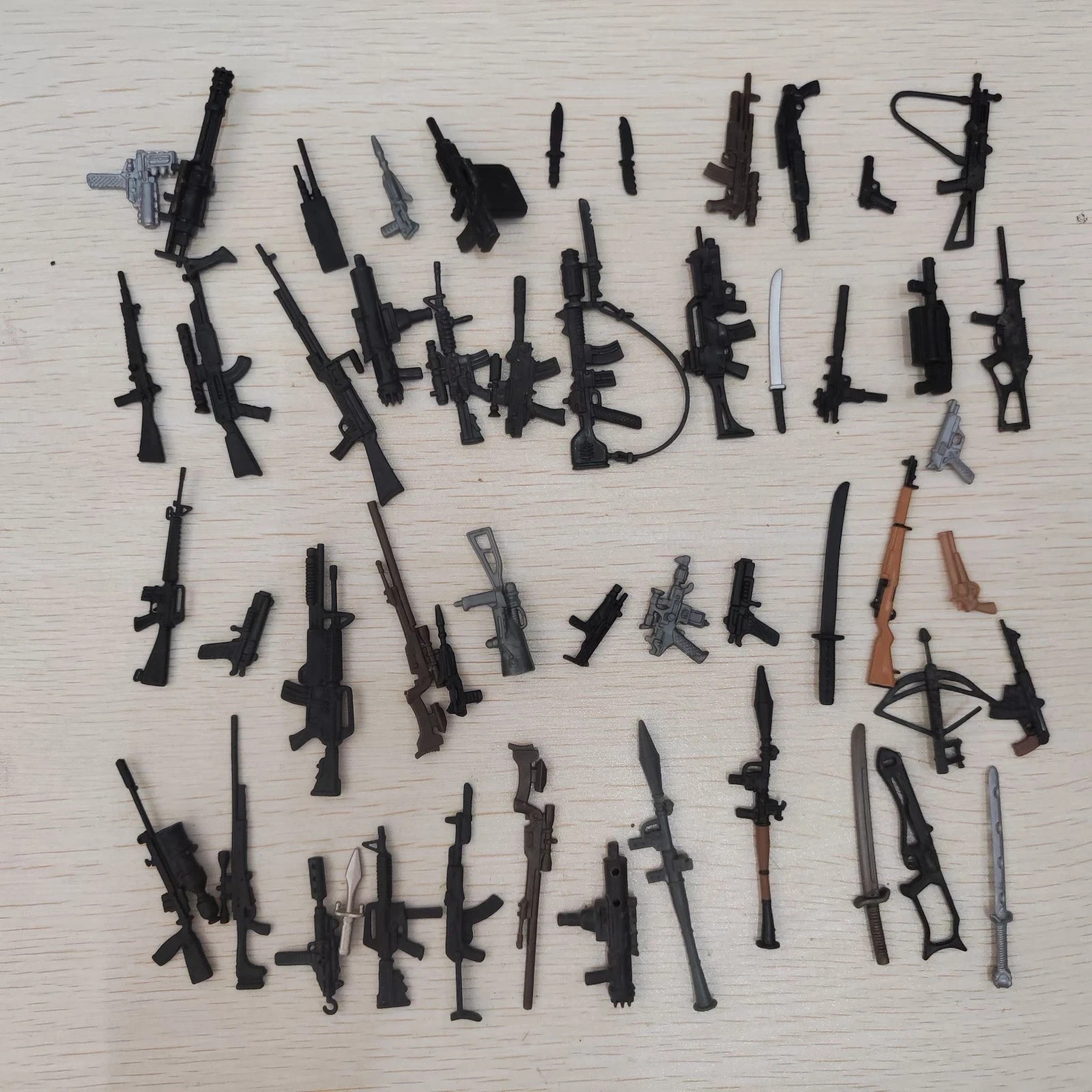 Random 30pcs Different Weapons Guns Sword 1:18 Scale for 3.75\