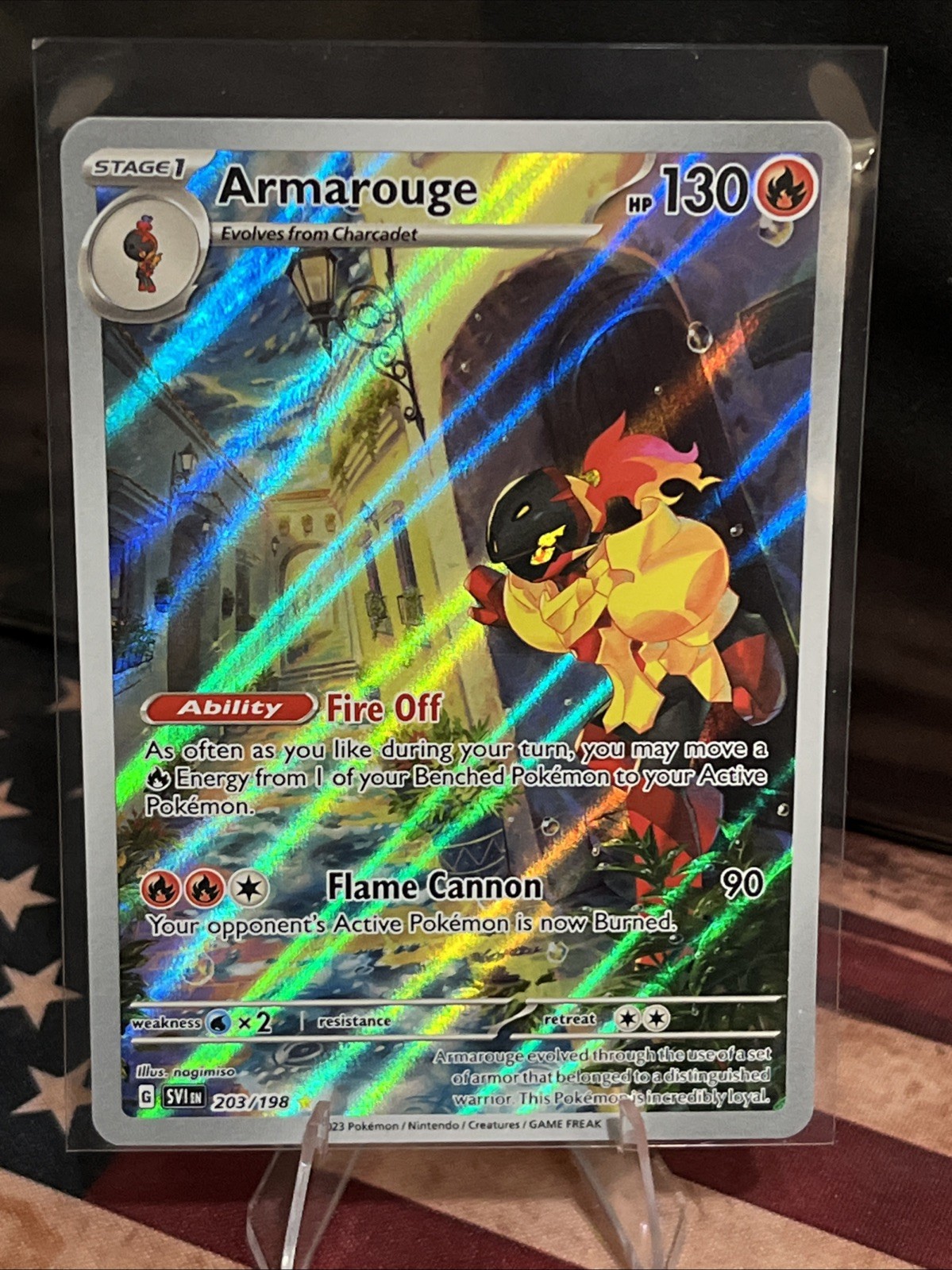 Armarouge 203/198 SV01: Scarlet & Violet Base Set Holo Armarouge 203/198 SV01: Scarlet & Violet Base Set Holo