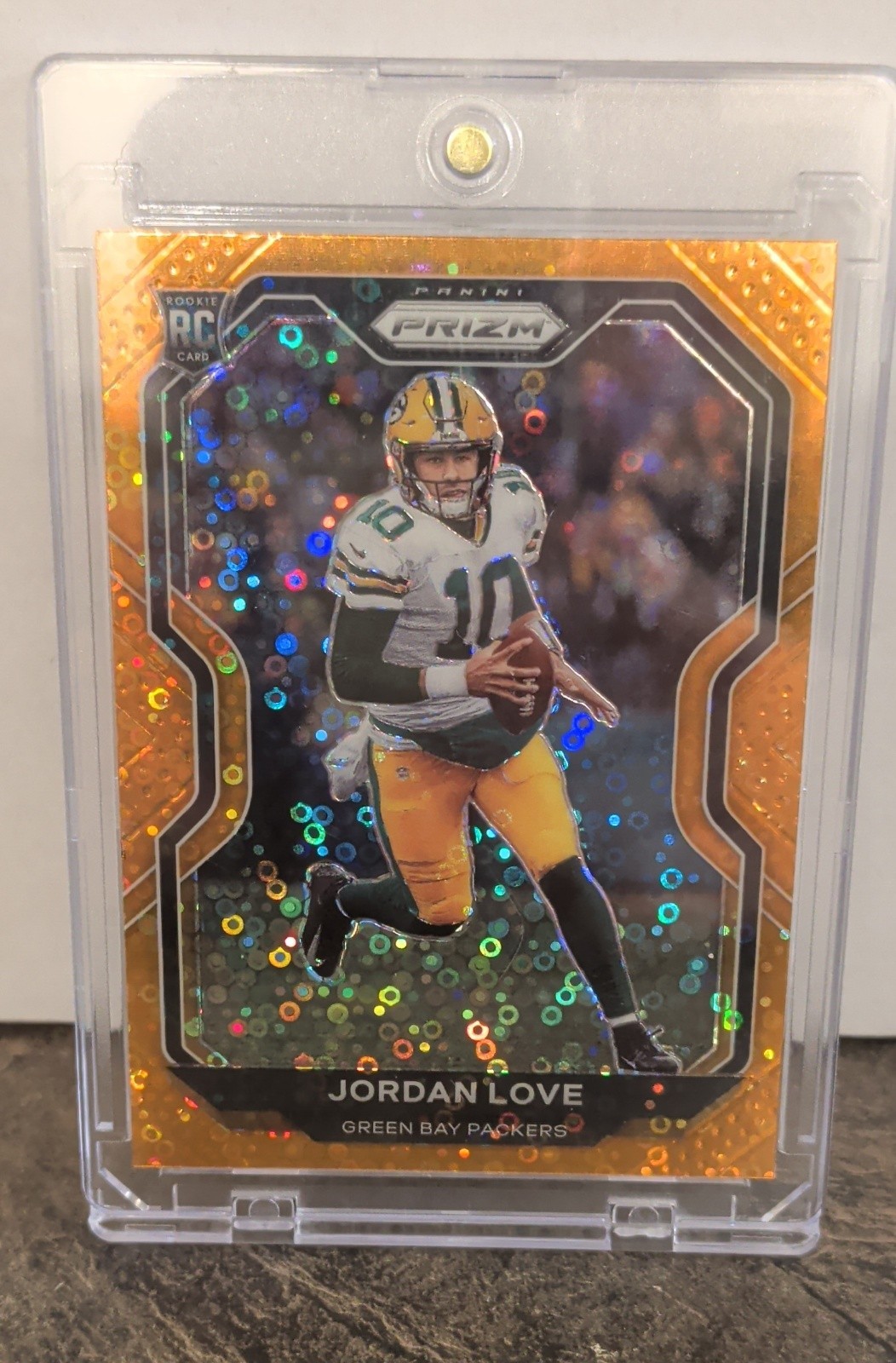 2020 Panini Prizm - Rookie Jordan Love #363 Orange Disco Prizm (RC) 2020 Panini Prizm - Rookie Jordan Love #363 Orange Disco Prizm (RC)