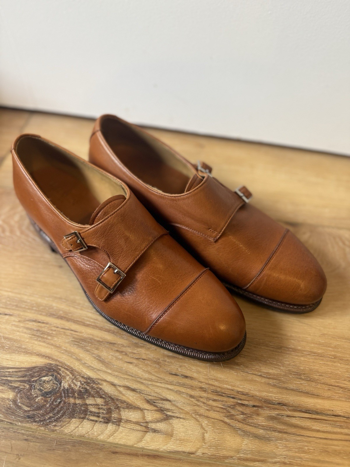 Meermin Mallorca Double Monk Men’s Strap Shoes Size 6.5 US