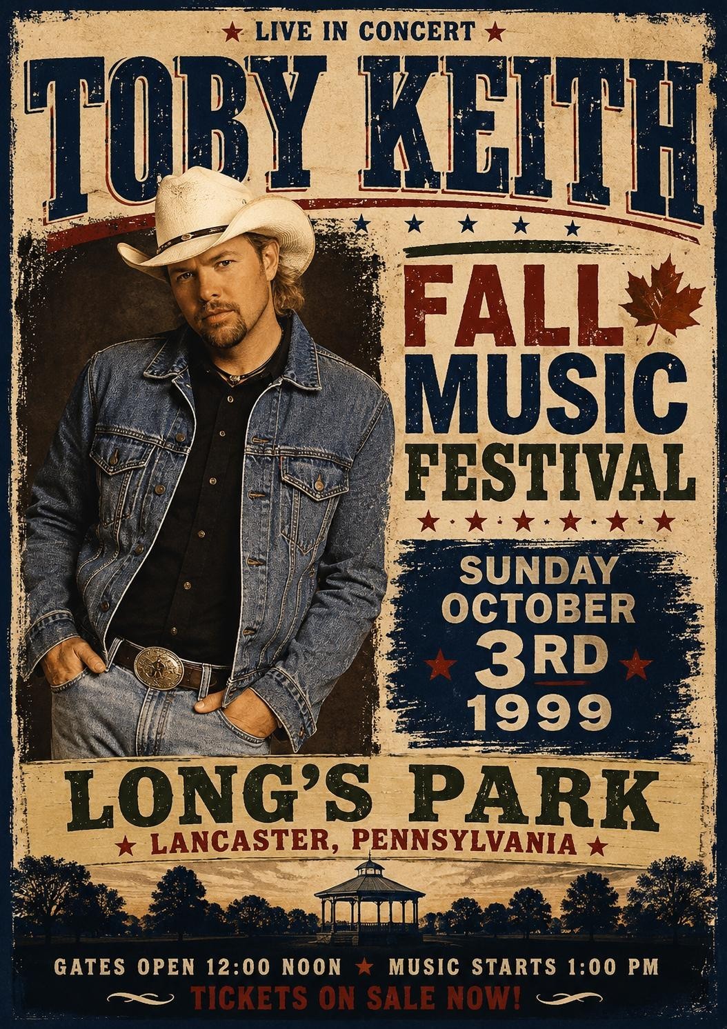 1999 TOBY KEITH POSTER WALL ART PRINT LANCASTER PENNSYLVANIA SIZE 11X17 INCHES 1999 TOBY KEITH POSTER WALL ART PRINT LANCASTER PENNSYLVANIA SIZE 11X17 INCHES