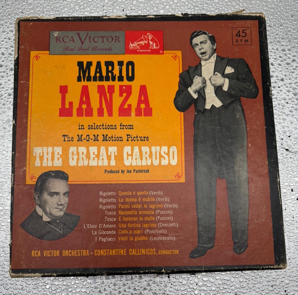 COMPLETE 45 RPM 6 Vintage 50's Mario Lanza-The Great Caruso-Opera In Italian COMPLETE 45 RPM 6 Vintage 50's Mario Lanza-The Great Caruso-Opera In Italian