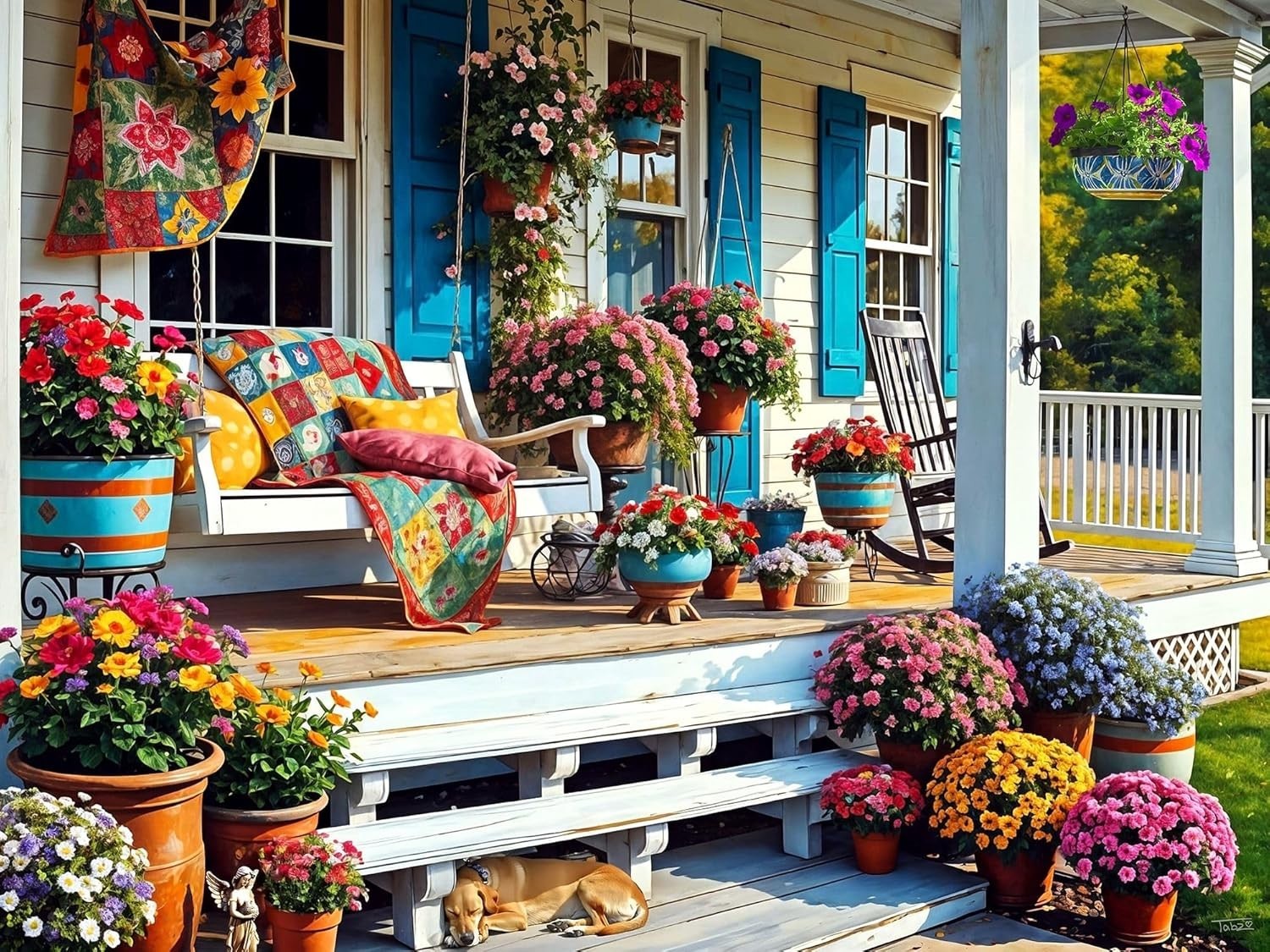 Jigsaw Puzzle by Springbok 500 Piece Front Porch USA Made Eco Friendly