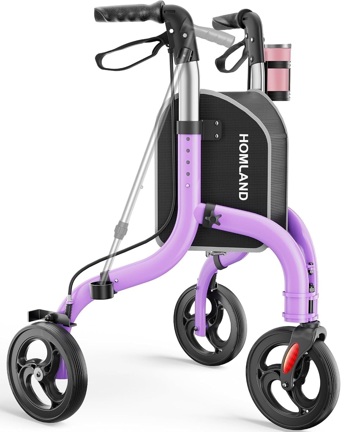 Foldable 3 Wheel Walkers for Seniors Holder Adjustable Lightweight 8\'\' big wheel Foldable 3 Wheel Walkers for Seniors Holder Adjustable Lightweight 8\'\' big wheel