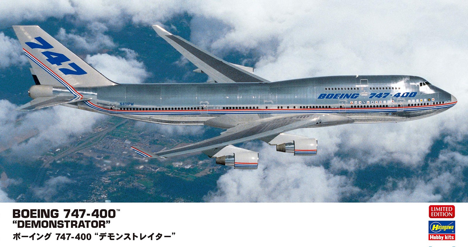 Hasegawa 1/200 Boeing 747-400 Demonstrator 10832