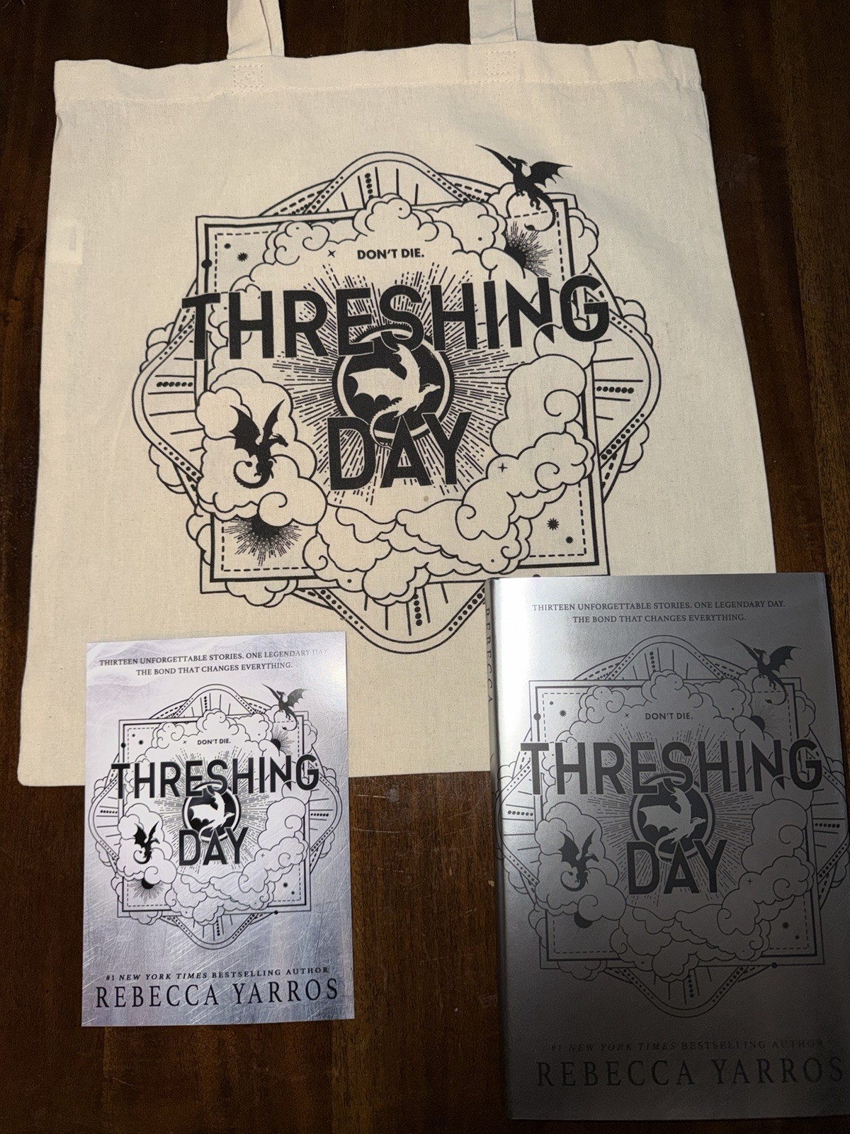Threshing Day SIGNED 1st Ed. (Fourth Wing) Rebecca Yarros Sprayed Edge + Tote NY Threshing Day SIGNED 1st Ed. (Fourth Wing) Rebecca Yarros Sprayed Edge + Tote NY