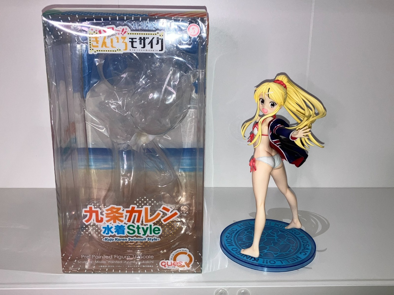 Hello Kiniro Mosaic Ques Q Kujou Karen Prepainted 1/7 ABS PVC Scale Figure