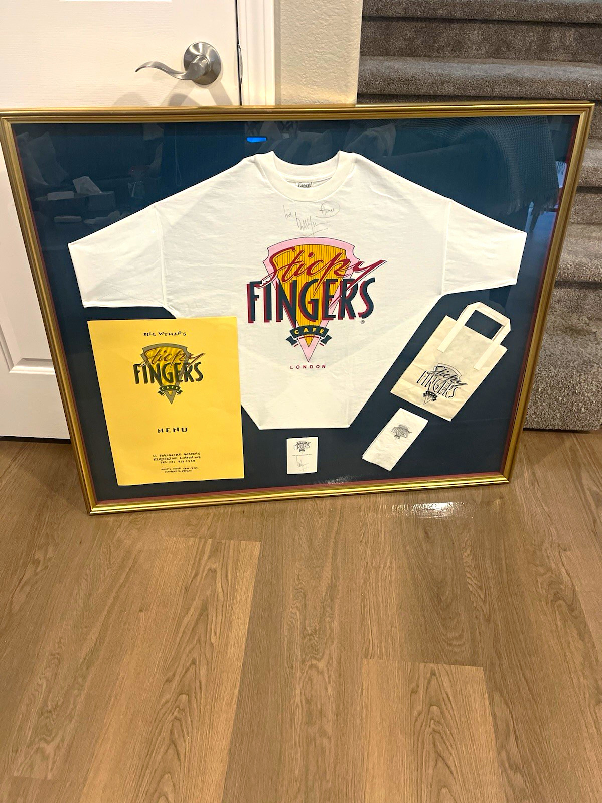 Rolling stones autographed stickey fingers cafe bill wyman memorabilia london Rolling stones autographed stickey fingers cafe bill wyman memorabilia london
