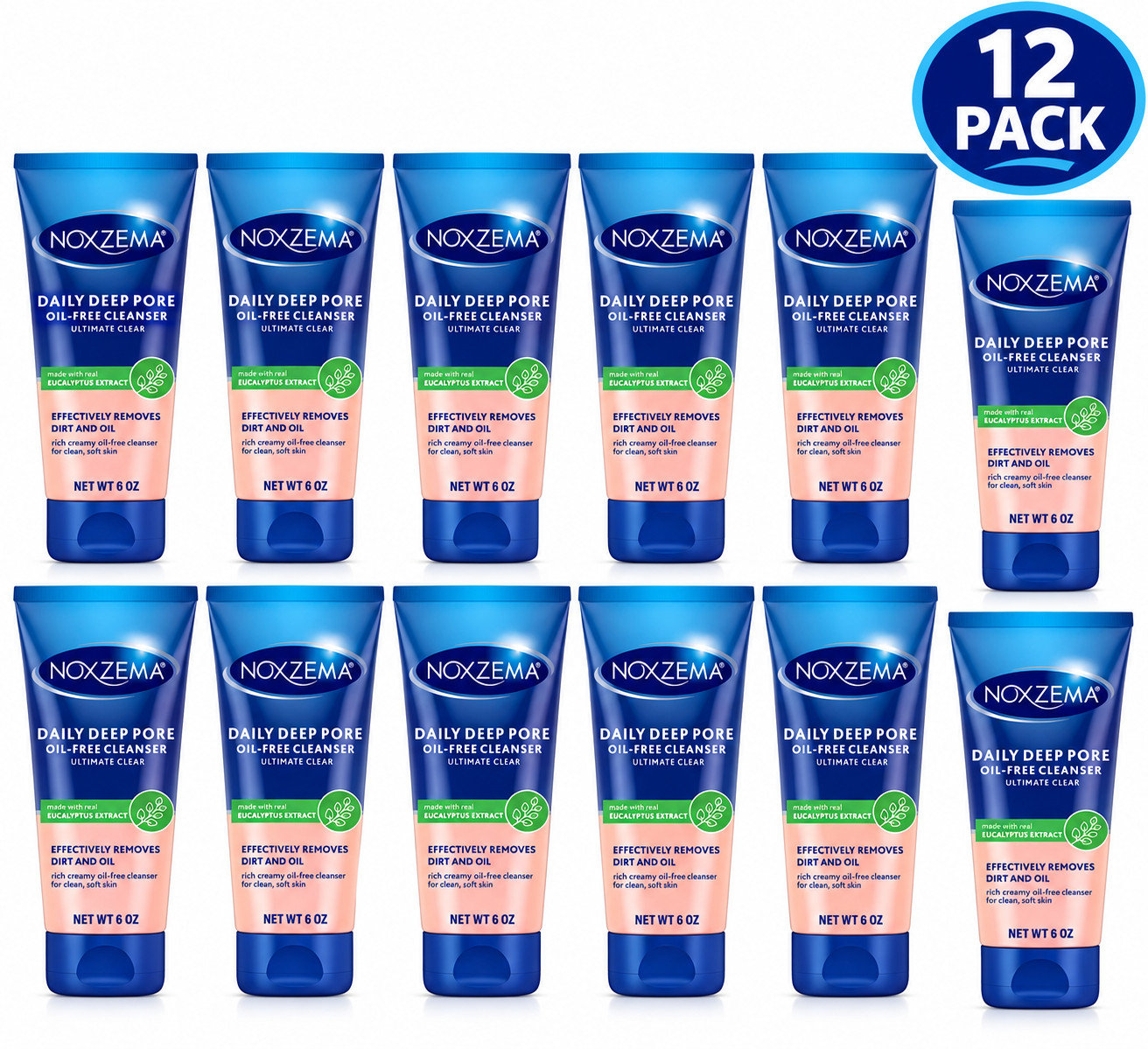 Noxzema Ultimate Clear Daily Deep Pore Oil-Free Facial Cleanser 6 Oz - (12 PACK) Noxzema Ultimate Clear Daily Deep Pore Oil-Free Facial Cleanser 6 Oz - (12 PACK)