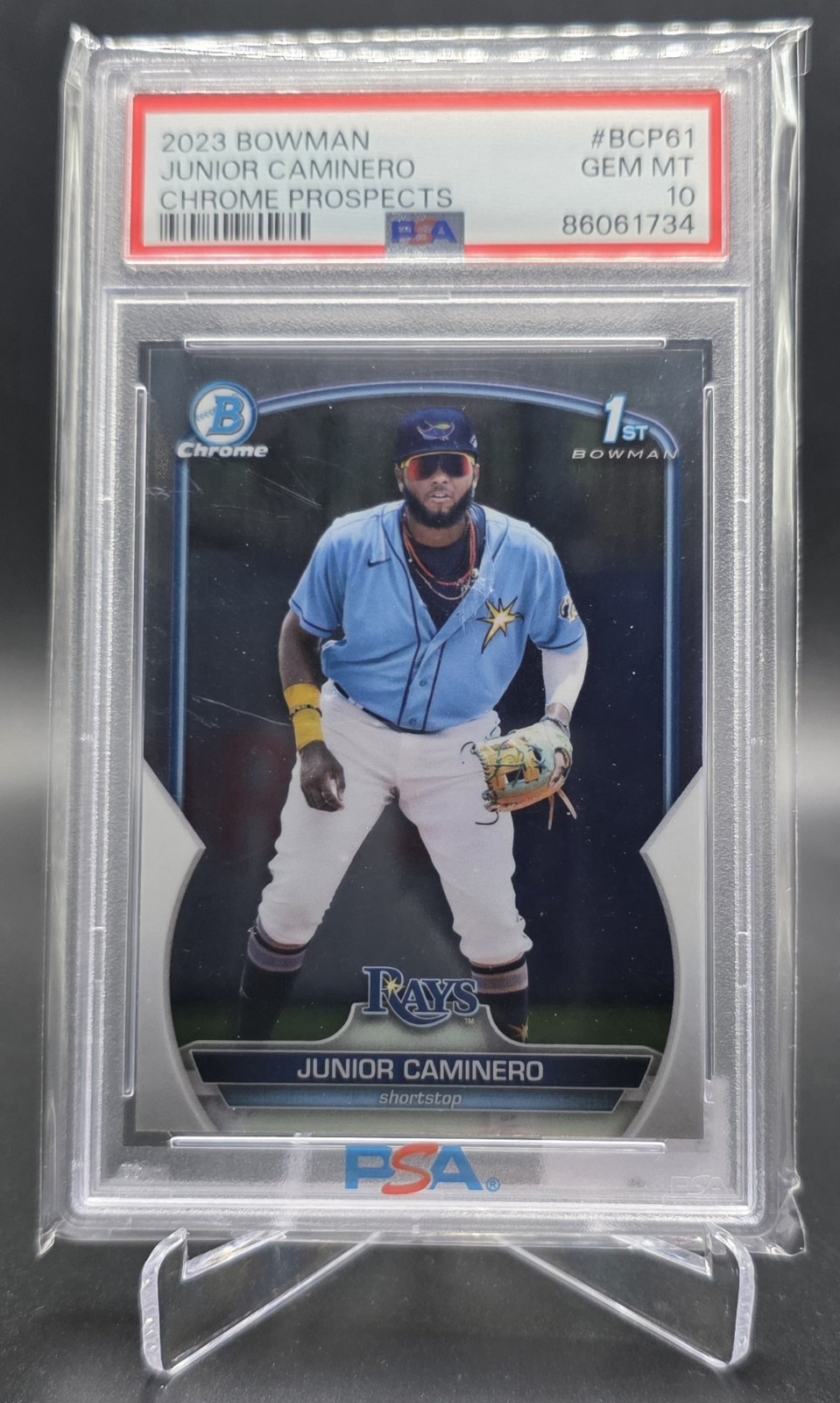 2023 Bowman - Chrome Prospects Junior Caminero #BCP-61 (RC) PSA 10 2023 Bowman - Chrome Prospects Junior Caminero #BCP-61 (RC) PSA 10