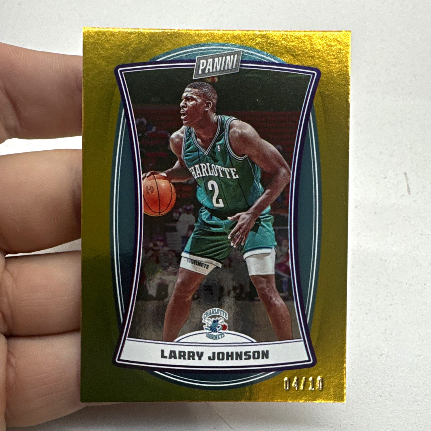 Panini 2022-23 Player of the Day Larry Johnson #78 Gold /10 Hornets Panini 2022-23 Player of the Day Larry Johnson #78 Gold /10 Hornets