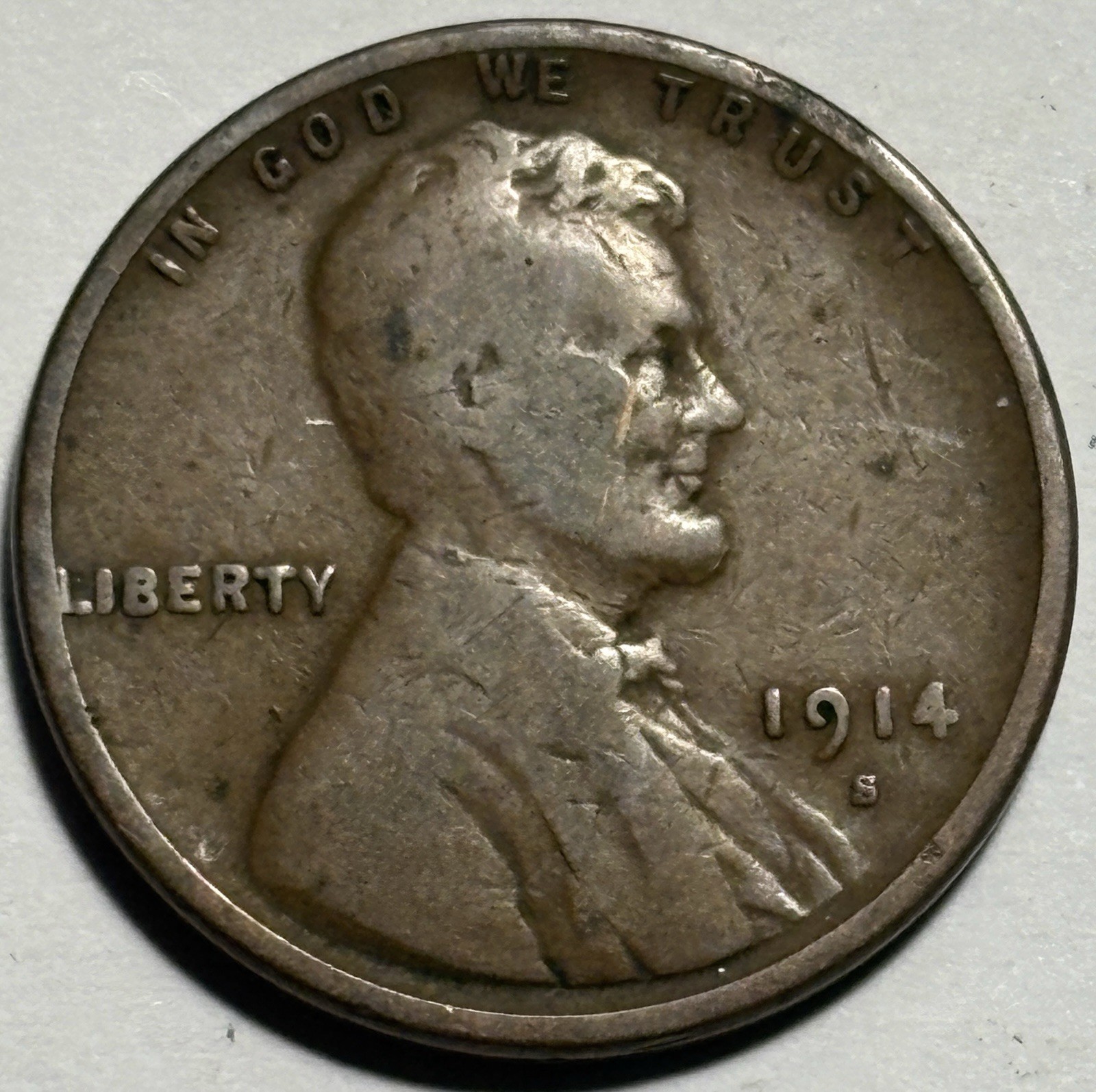 1914-S Lincoln Wheat Cent — Circulated Exact Coin🔥 Semi-Key Date 