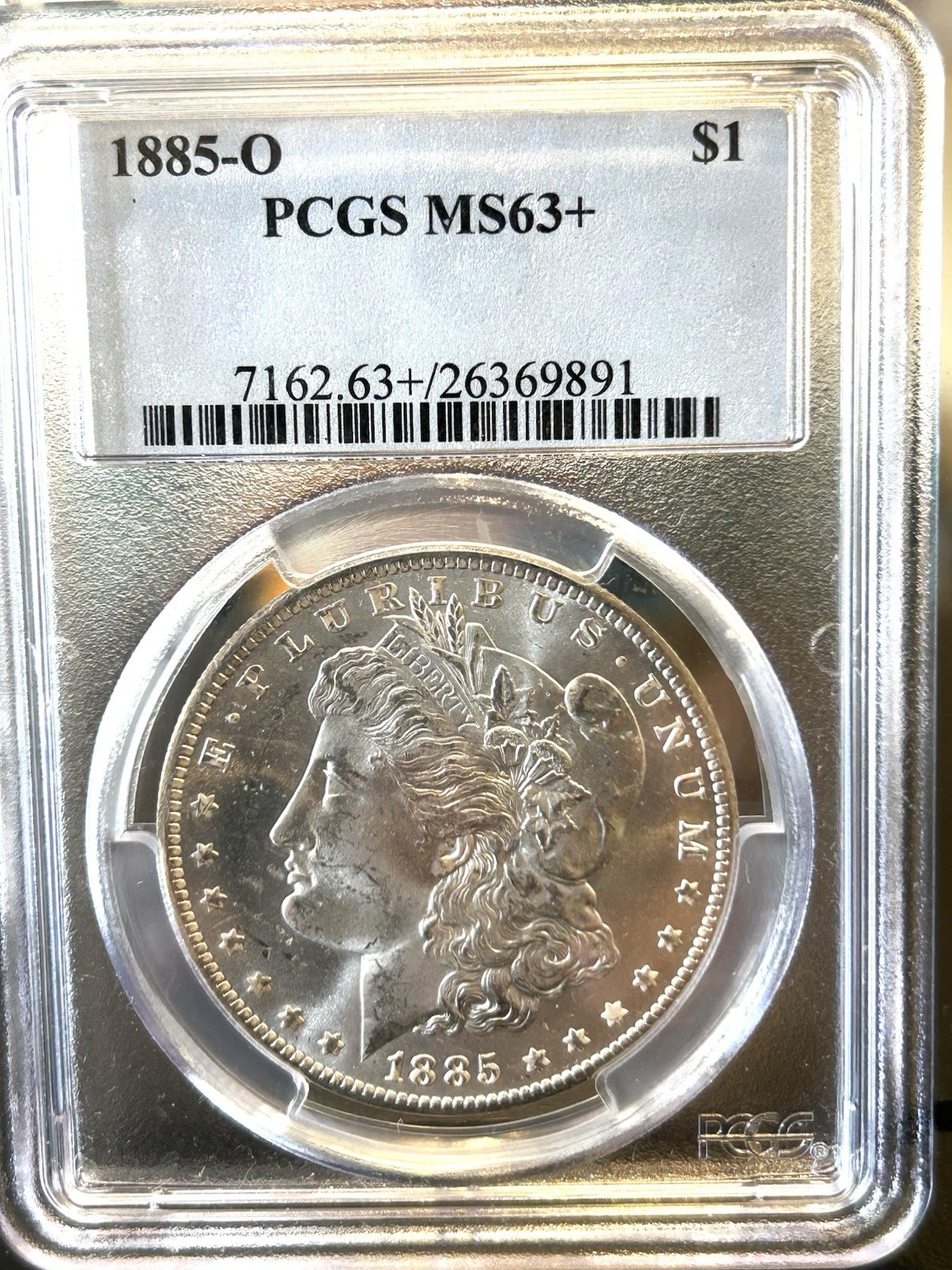 1885-O $1 Morgan Silver Dollar PCGS MS63+ 1885-O $1 Morgan Silver Dollar PCGS MS63+