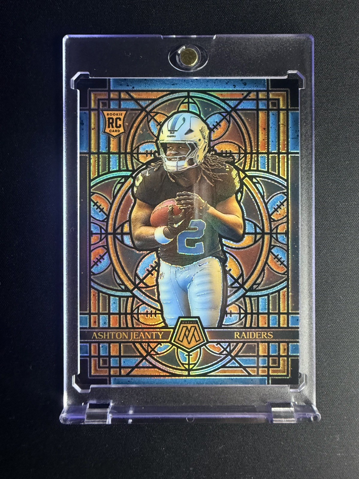 ASHTON JEANTY (RC) - 2025 Panini Mosaic #14 - Stained Glass CASE HIT - RAIDERS