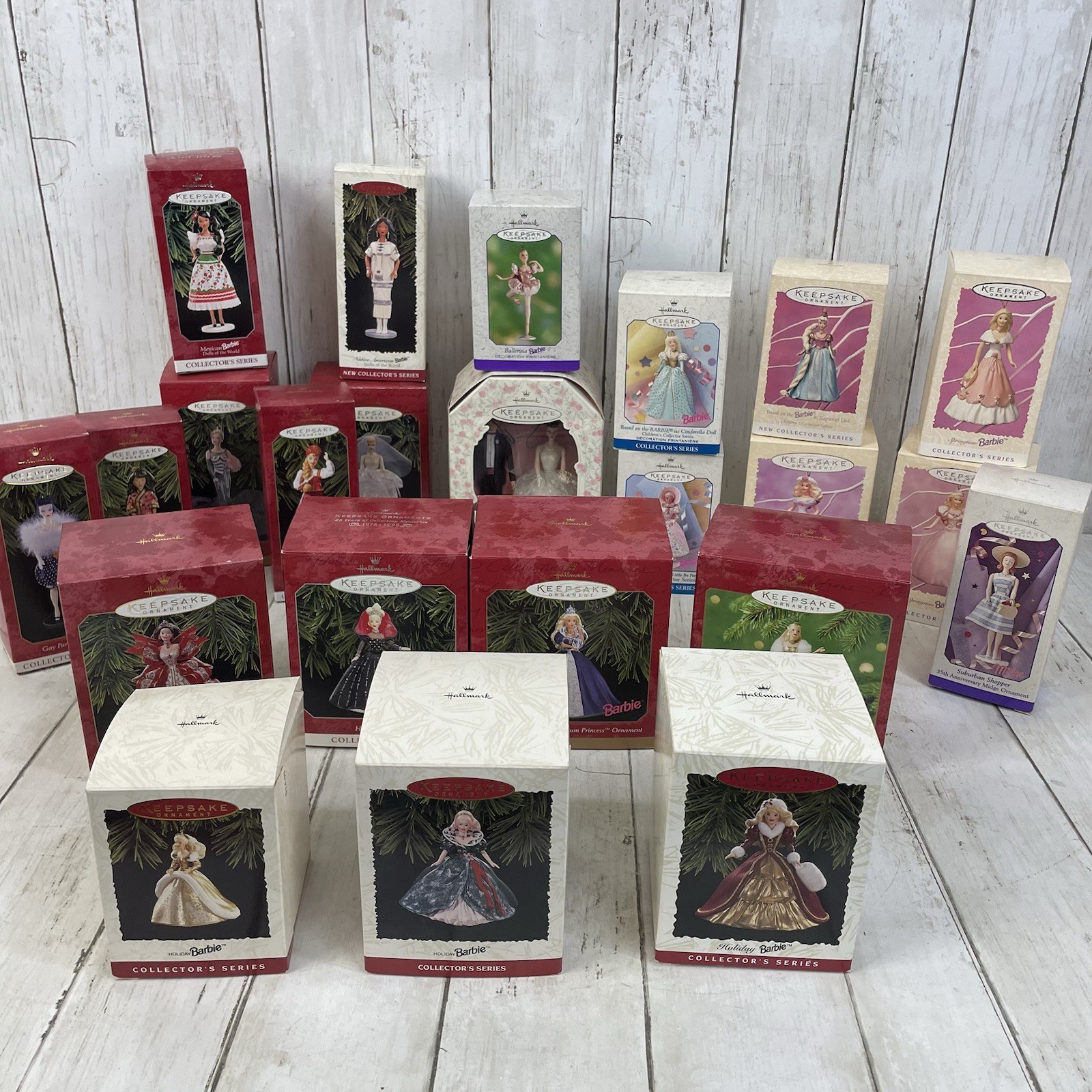 Hallmark Keepsake Barbie Christmas Ornaments 1994- 2000 Lot Of 23