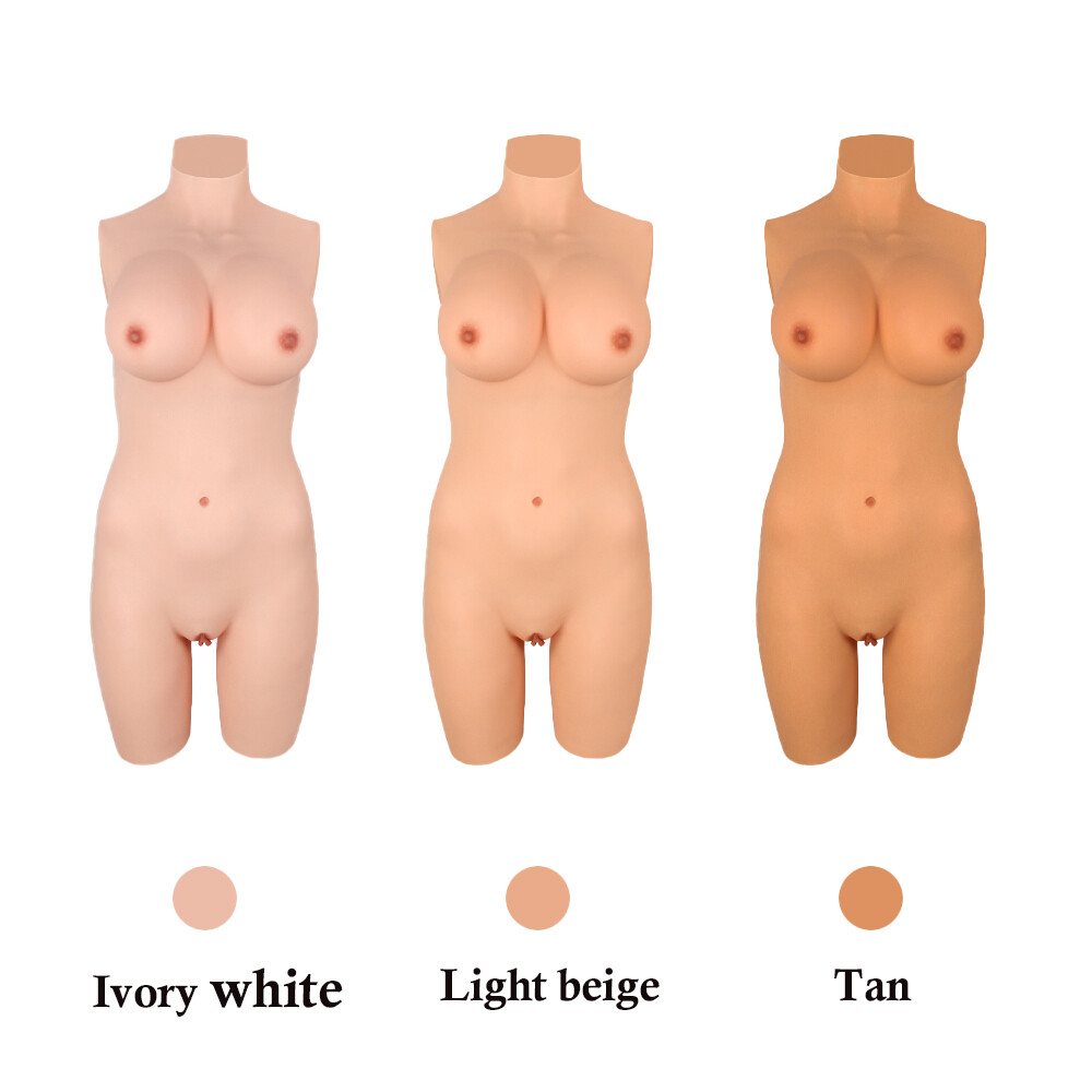 Realistic Breast Forms Silicone D Cup Body Suit Fake Vagina Fake Boob Drag Queen
