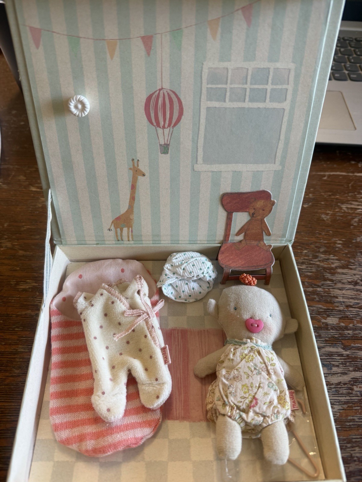 Maileg Baby Ginger Room Bunny Ginger Room Doll Playset w/ Doll + Accessories Maileg Baby Ginger Room Bunny Ginger Room Doll Playset w/ Doll + Accessories