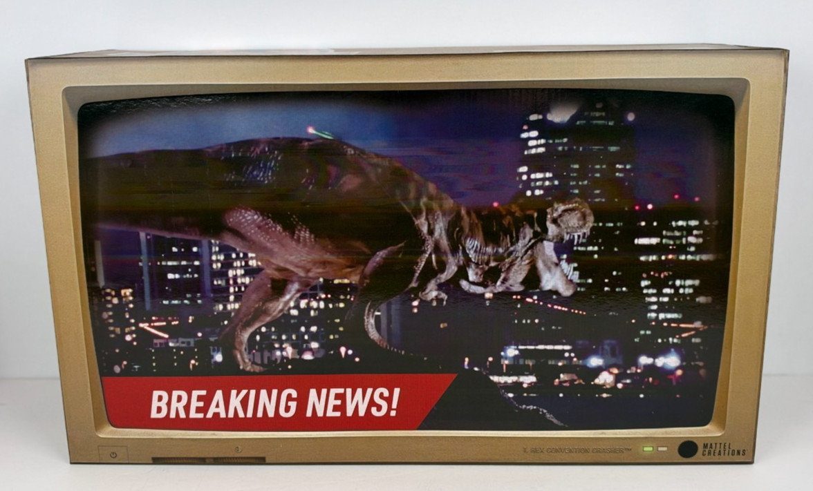 Mattel Jurassic World Tyrannosaurus Rex Convention Crasher SDCC **BOX NOT MINT** Mattel Jurassic World Tyrannosaurus Rex Convention Crasher SDCC **BOX NOT MINT**