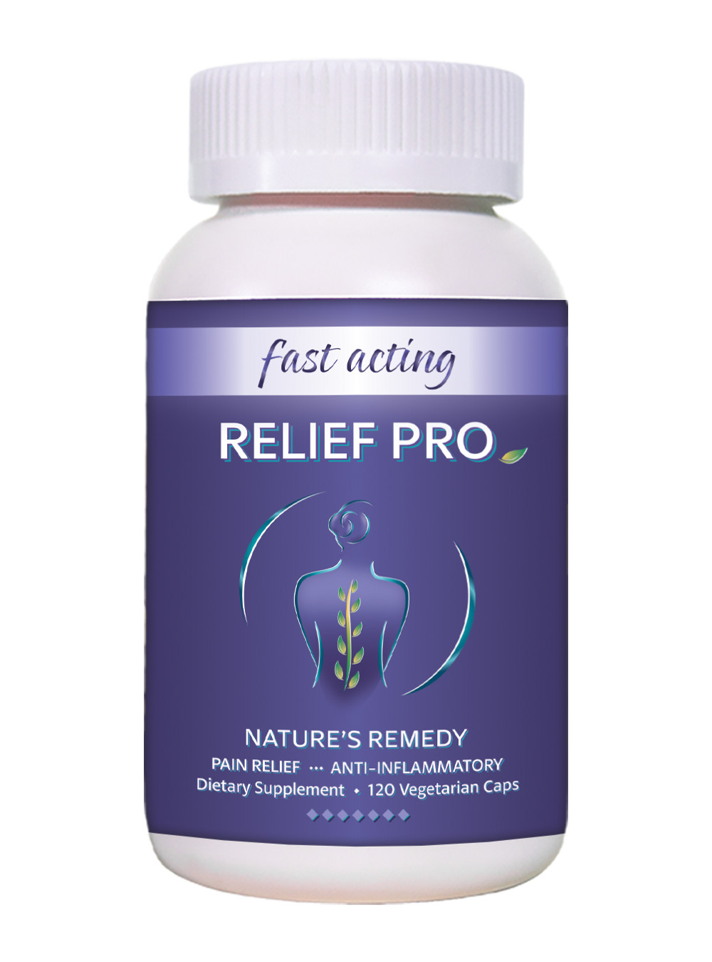 Relief Pro Inflammation and Pain Relief - 120 Capsules Improved 95% Circumin.