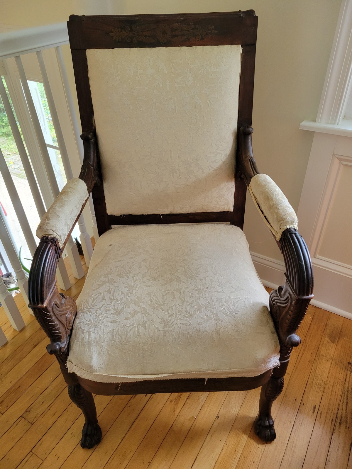 Two 19th Century Antique Carved Arm Chairs