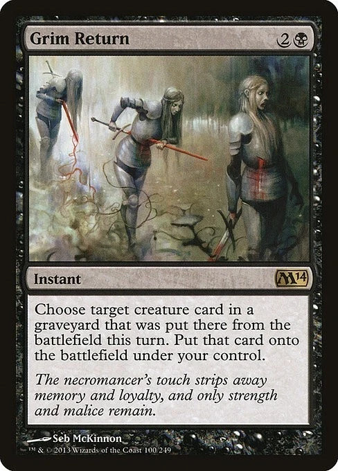 Grim Return 1x MtG 2014 m14 Core Edition SP/NM Grim Return 1x MtG 2014 m14 Core Edition SP/NM