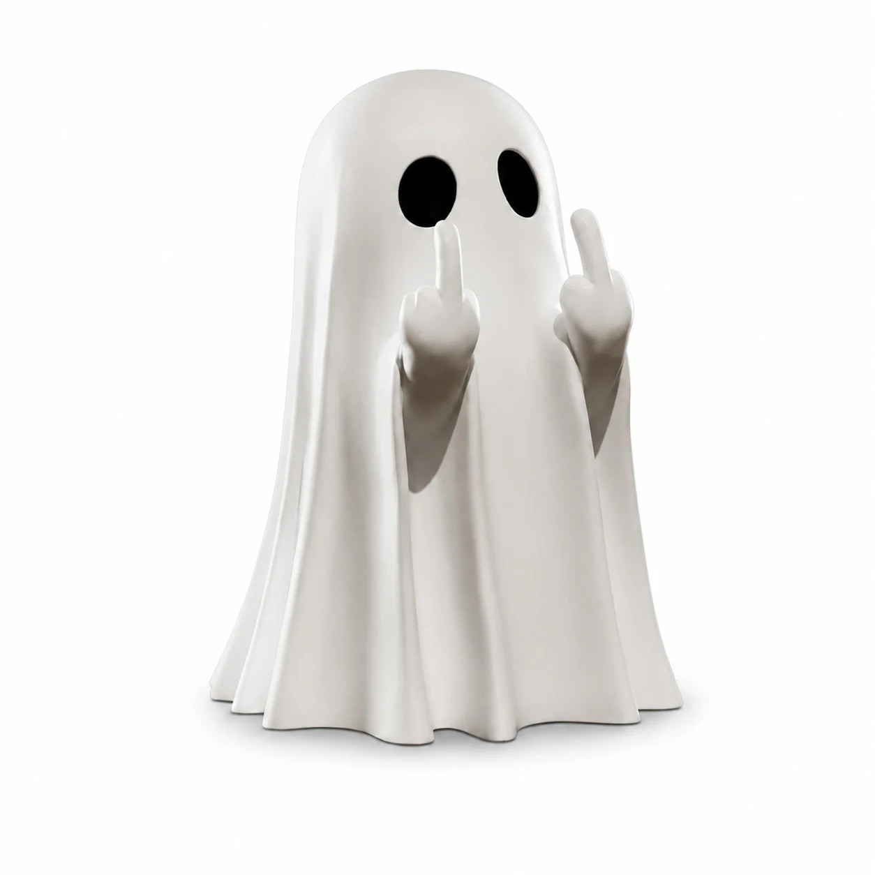 Halloween Ghost Figurine Funny Middle Finger Statue Novelty Tabletop Home Decor
