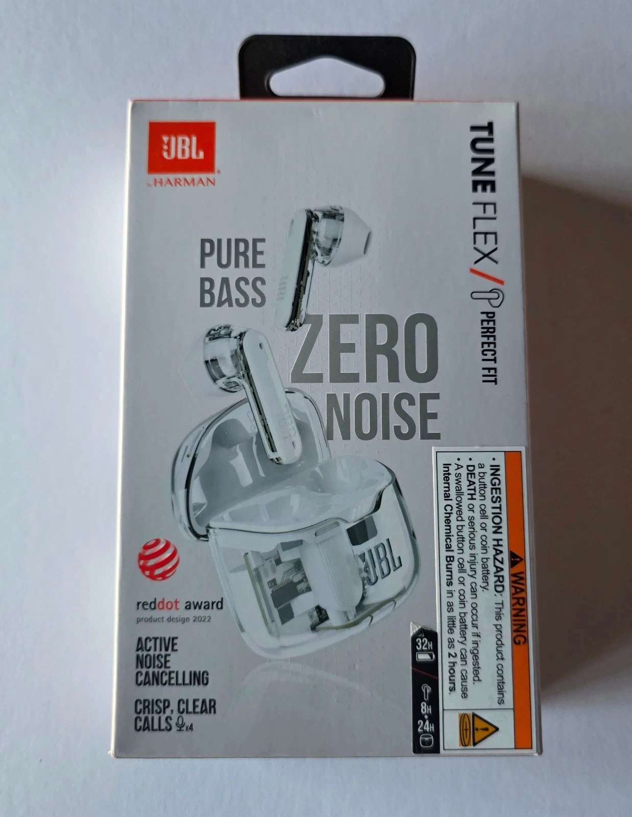 JBL Tune Flex True Wireless Active Noise Cancelling in-Ear Earbuds - Ghost White JBL Tune Flex True Wireless Active Noise Cancelling in-Ear Earbuds - Ghost White